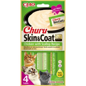 Churu Skin and Coat- Chicken and Scallop 4st
