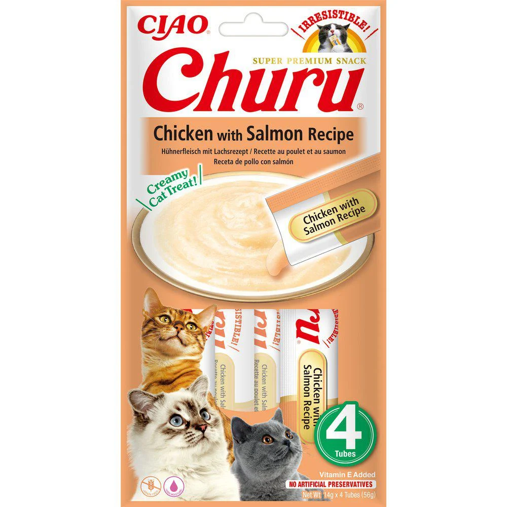 Ciao Churu katt Kylling med laks 4stk