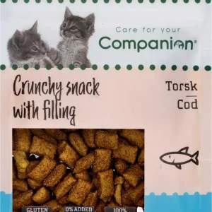 Companion cat crunchy snack with cod-filling