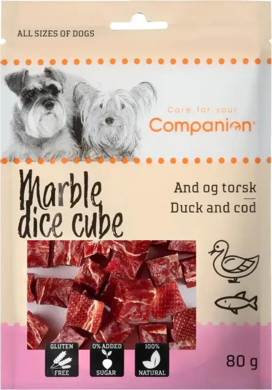 Companion – Marmor terning – and & torsk, 80g