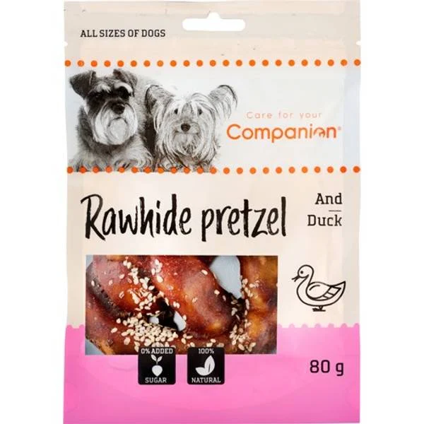 Companion Rawhide Duck Pretzel, 80G