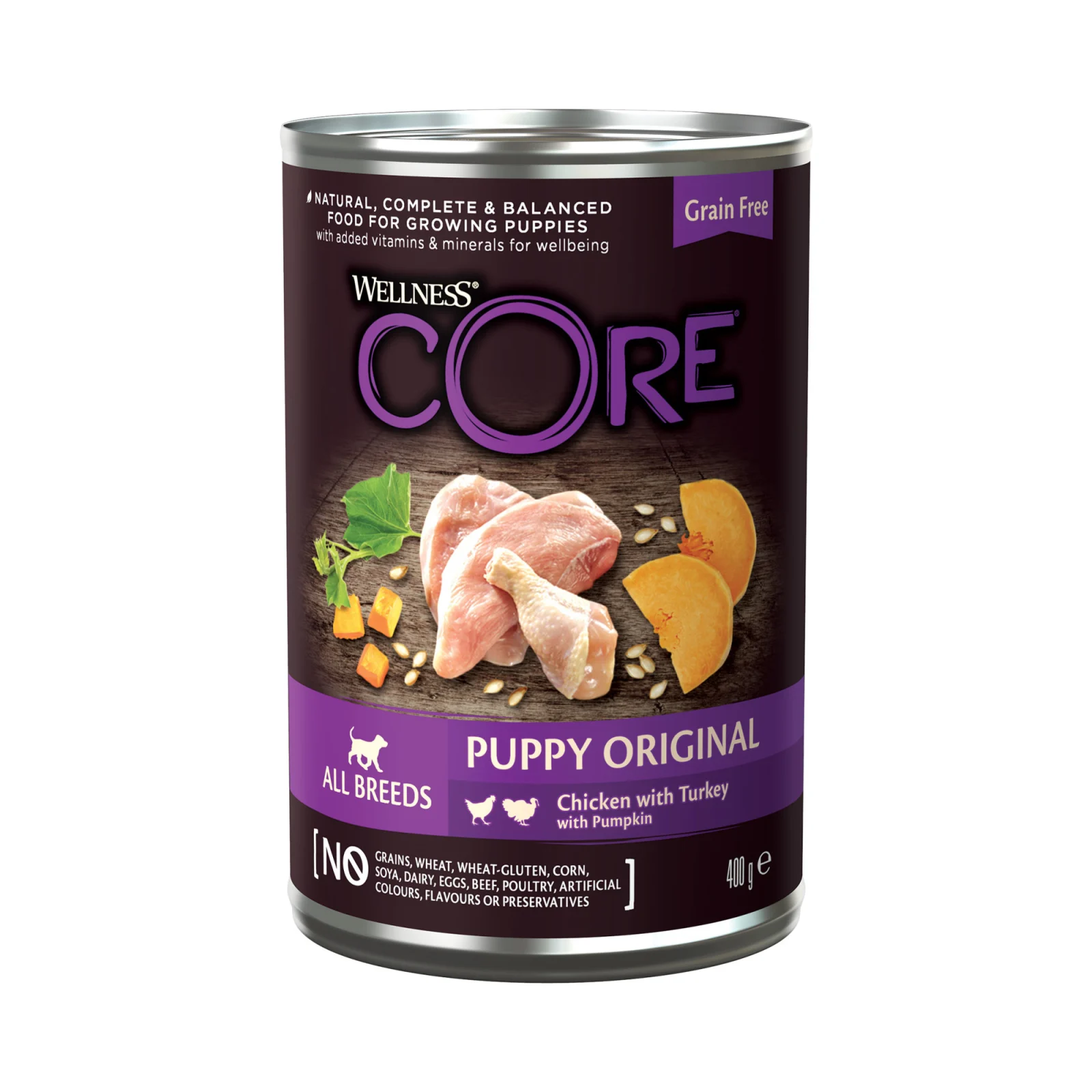 CORE 95 Puppy Original, kylling med kalkun og gresskar 6 x 400g