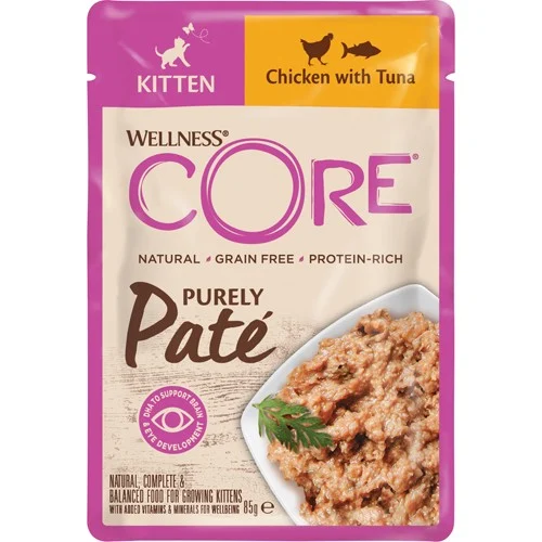 Core Cat Purely Pate Kitten, Chicken W/Tuna 85 G