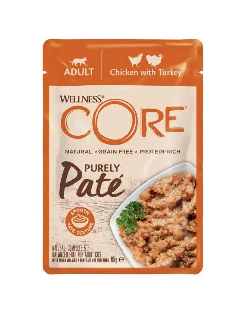 Core Cat Purely Pate Kylling & Kalkun 8x85g