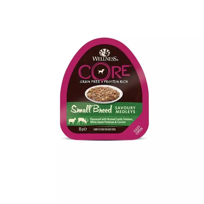 Core Small Breed Savoury Medleys Flavoured with Braised Lamb, Venison, White Sweet Potatoes & Carrots