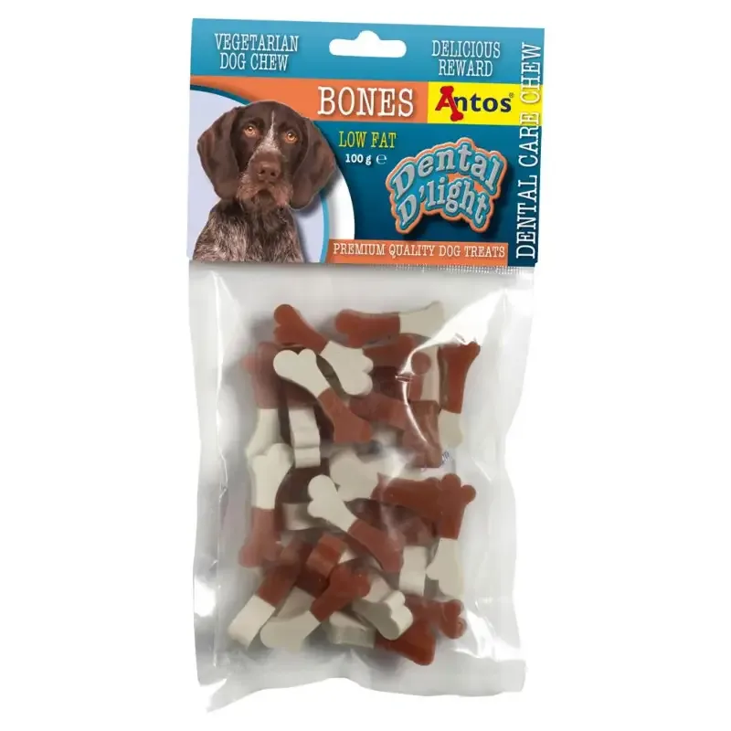 Dental D`light Bones 100 gram – Vegetarisk hundesnacks