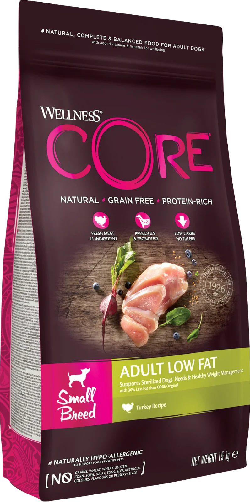 Dog Adult Low Fat Small Breed Turkey Dry