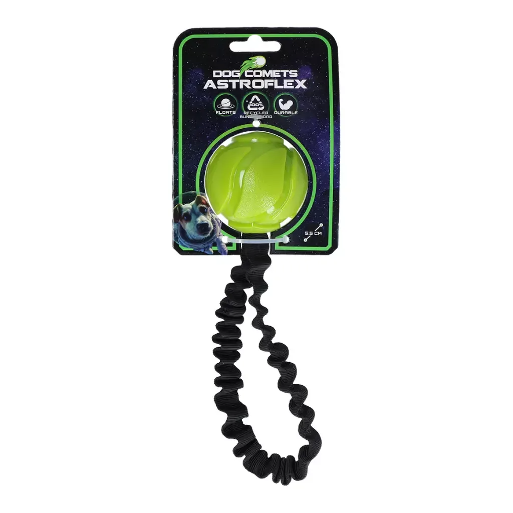 Dog Comets AstroFlex Grønn – Kasteball til hund med elastisk stropp