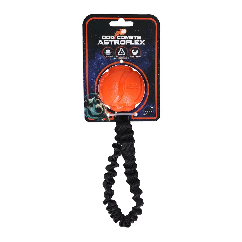 Dog Comets AstroFlex Oransje – Kasteball til hund med elastisk stropp