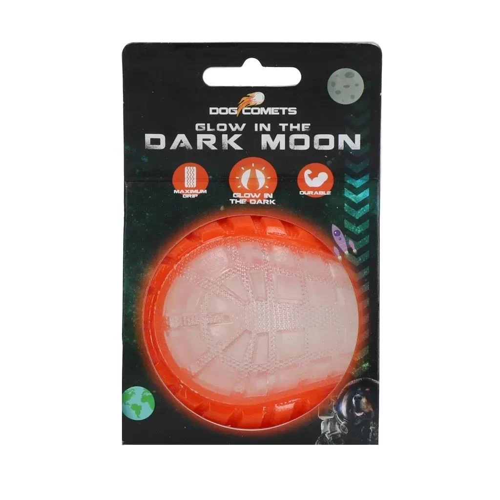 Dog Comets Glow In The Dark Moon Ball M Orange