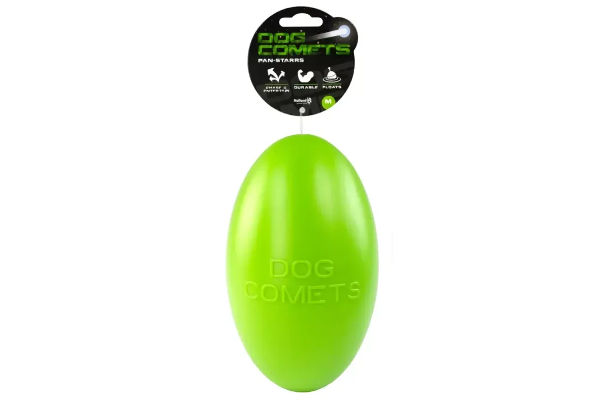 Dog Comets Pan-Stars Medium (Grønn) – Ekstremt Slitesterk Kasteleke Flyter (20 cm)