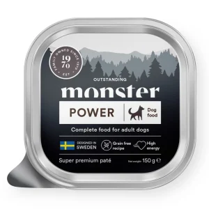 Dog Power Pat茅 Tray V氓tf么r for hund 150g