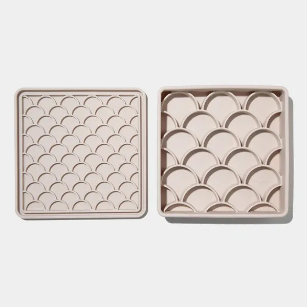 dogged 3-in-1 Fish Scale Slowfeeder Bowl Sand