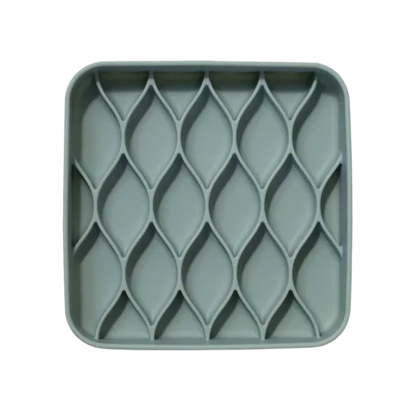 dogged Argyle Slowfeeder Bowl Seafoam
