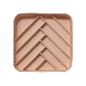 dogged Chevron Slowfeeder Bowl Rose Water