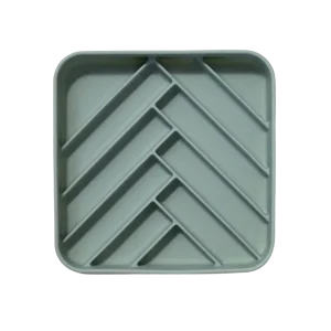 dogged Chevron Slowfeeder Bowl Seafoam