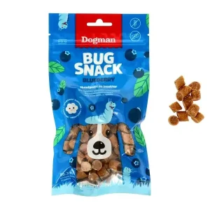 Dogman Bug Snack Blåbær, 80g