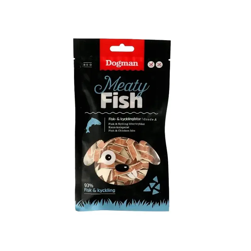 Dogman – Kjøttfulle fisk- og kyllingbiter, 80g