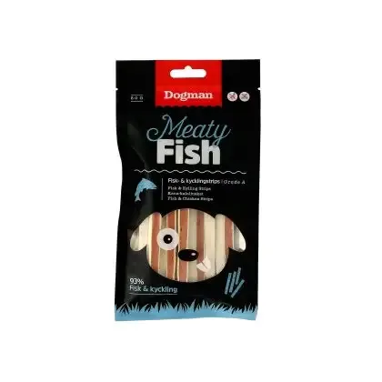 Dogman – Kjøttfulle fisk- og kyllingstrimler, 80g