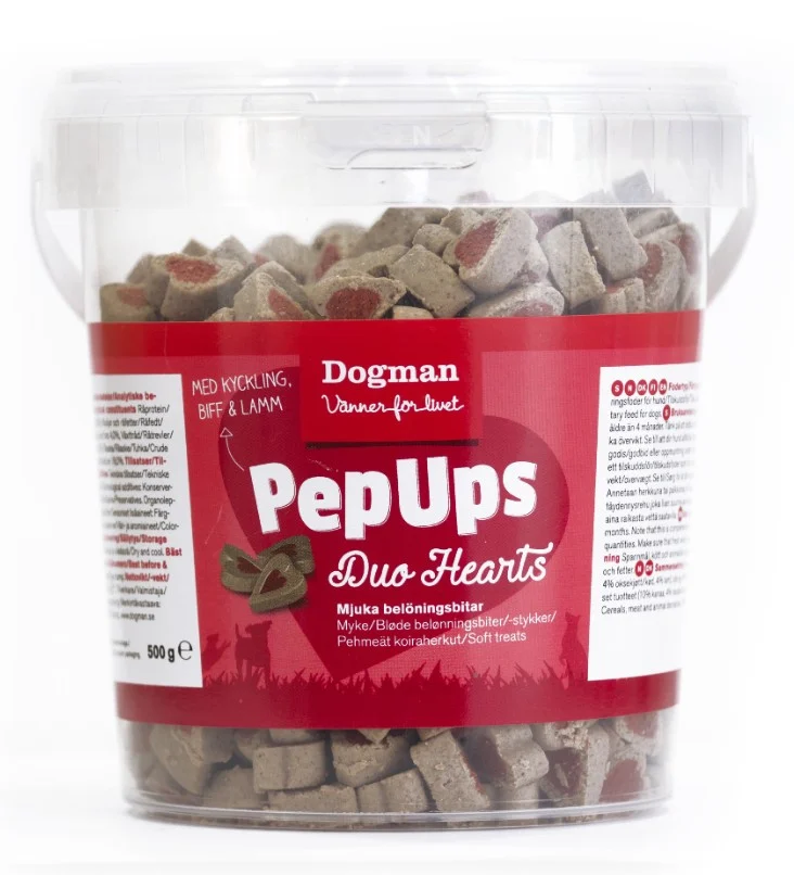 Dogman Pep Ups Duo Hearts
