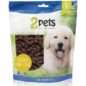 Dogsnack Ostrich Mini Cubes