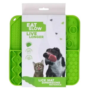 Eat Slow Live Longer Lick Mat Dimensions Rectangle Grønn