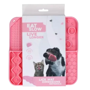 Eat Slow Live Longer Lick Mat Dimensions Rectangle Rosa