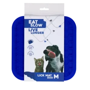 Eat Slow Live Longer Lick Mat Duo – Slikkematte med sugekopper til hund og katt