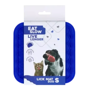 Eat Slow Live Longer Lick Mat Duo Small Blå