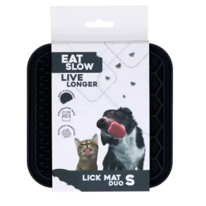 Eat Slow Live Longer Lick Mat Duo Small Grå