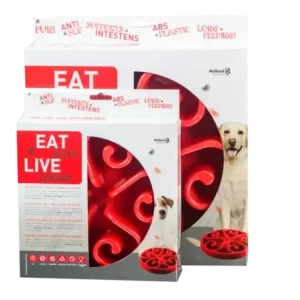 Eat Slow Live Longer Original Små Rød – Matskål mot sluking 20,5 cm