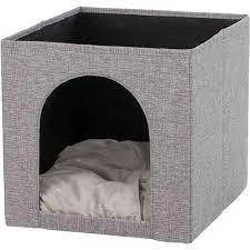*Ella Cuddly Cave For Shelf, 33 × 33 × 37 Cm, Grey