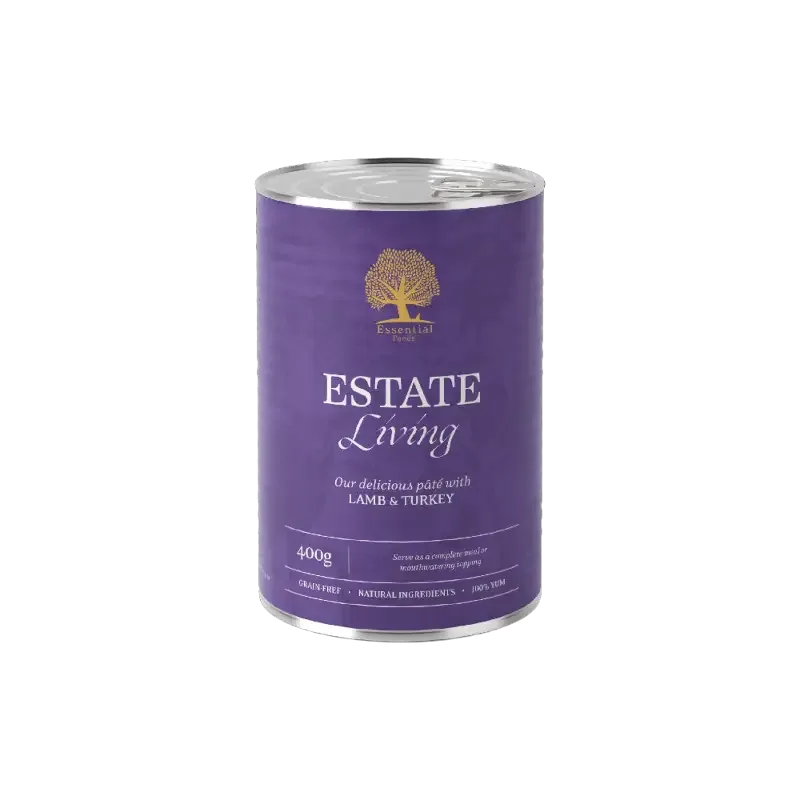 Estate Living Pâté 400g – Kornfritt våtfôr med lam og kalkun for voksne hunder