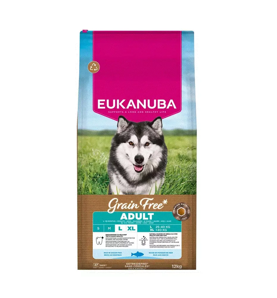 Euk Adult Large Grainfree Ocean Fish 12Kg