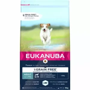 Euk Adult Small/Medium Grainfree Ocean Fish 3Kg
