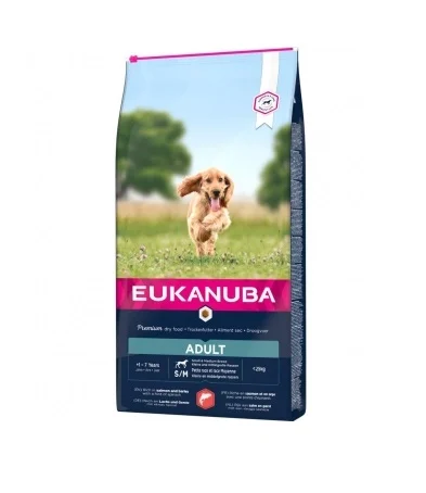 Euk Adult Small & Medium Salmon & Barley 12 kg