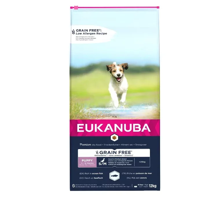 Euk Puppy & Junior Small/Medium Grainfree Ocean Fish 12Kg