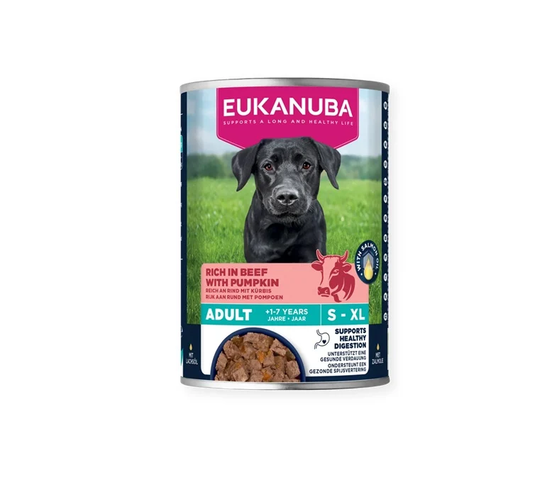 EUK WET, Adult Dogs, Beef With Pumpkin 400g.