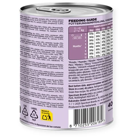 EUK WET, Puppies, Beef With Pumpkin 400g. - Image 2