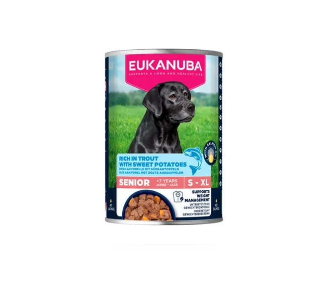 EUK WET, Senior Dogs, Trout W/Sweet Potatoes 400g. (X)