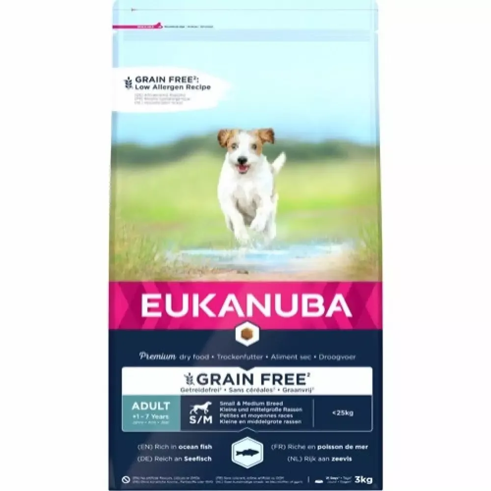 Eukanuba Adult small/medium breed Grain Free Ocean Fish