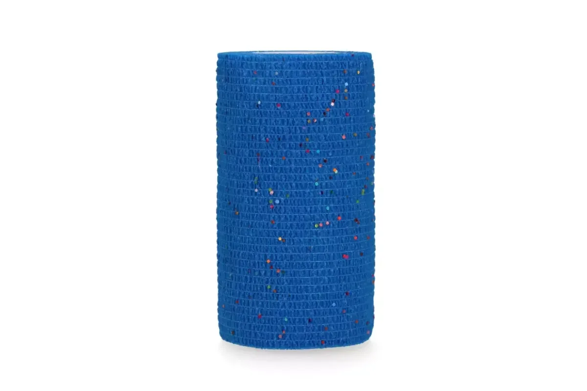 Excellent Animal Selvklebende Bandasje 10cm – Blå Glitter