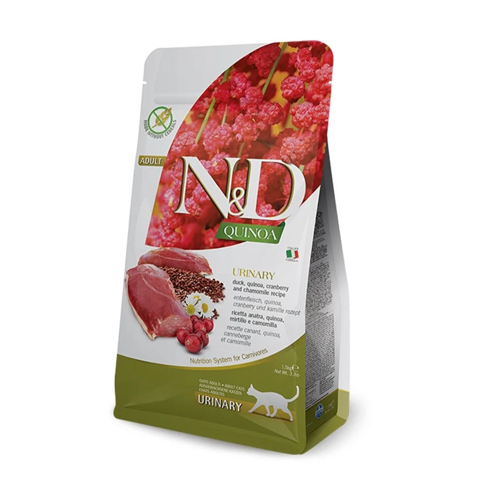 Farmina N&D Cat Quinoa Urinary, Duck & Cranberry Adult 1,5kg