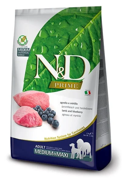 Farmina N&D Dog Prime Lamb & Blueberry Adult Medium & Maxi 12kg