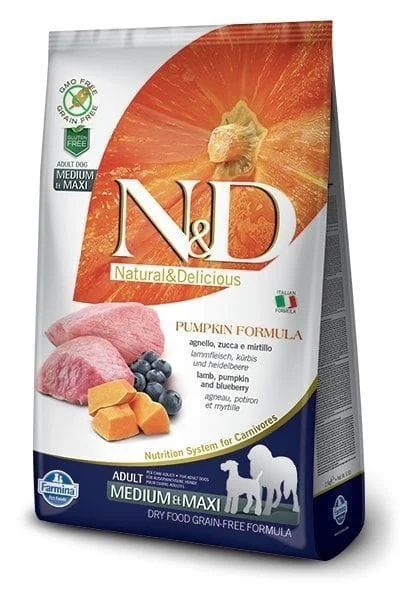 Farmina N&D Dog Pumpkin Lamb & Blueberry Adult Medium & Maxi 2,5kg