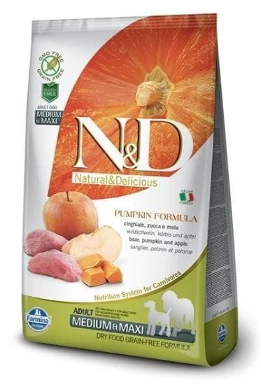 Farmina N&D Dog Pumpkin Wild Boar & Apple Adult Medium & Maxi 12kg