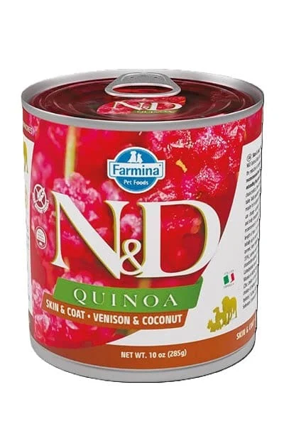 Farmina N&D Dog Quinoa Skin & Coat, Venison & Coconut 285g