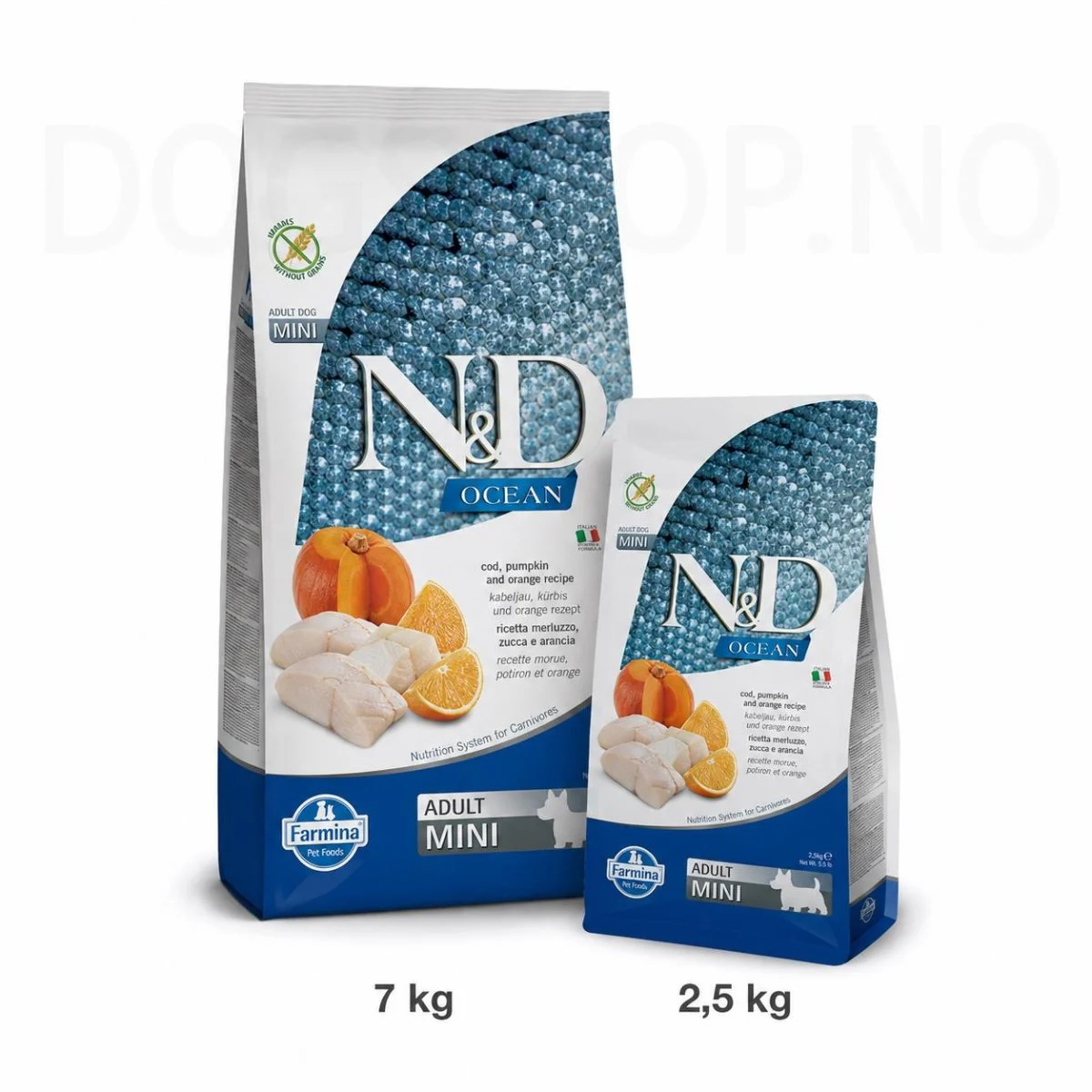 Farmina N&D Ocean Cod Pumpkin & Orange Adult Mini - Image 2