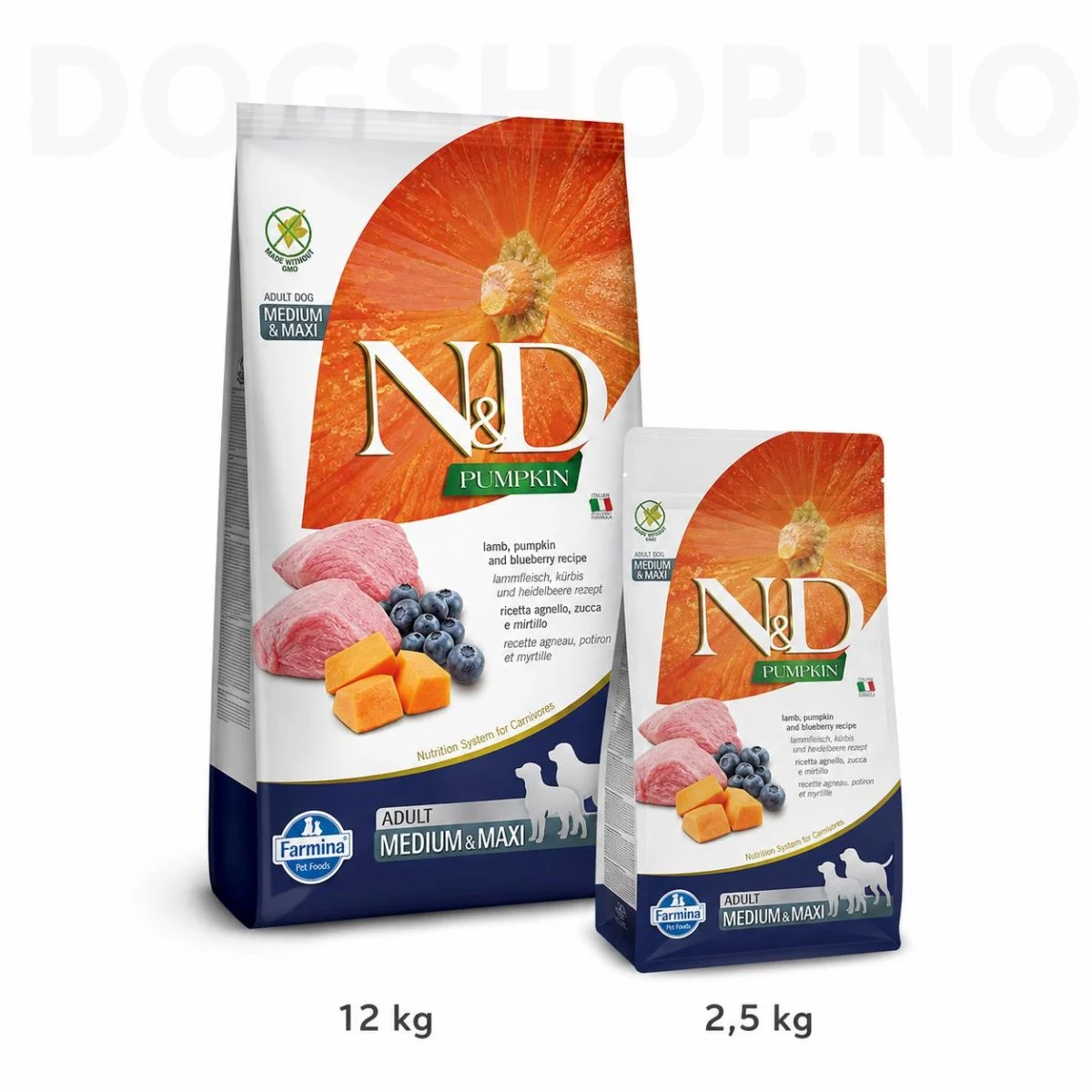 Farmina N&D Pumpkin Lamb & Blueberry Adult Med/Max