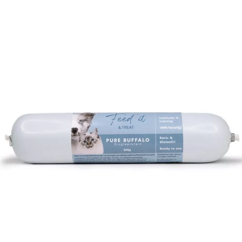 Feed’it & Treat Pure Bøffel (800g) – Stor Magert Fôr/Treningspølse